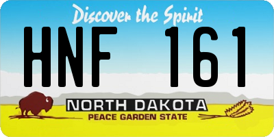 ND license plate HNF161
