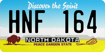 ND license plate HNF164