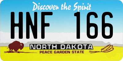 ND license plate HNF166