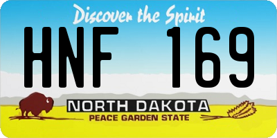 ND license plate HNF169