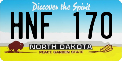 ND license plate HNF170