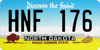 ND license plate HNF176