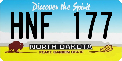 ND license plate HNF177