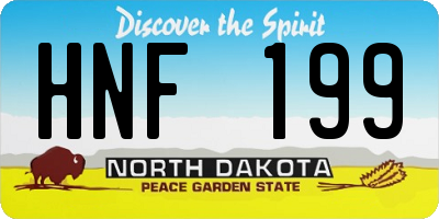 ND license plate HNF199