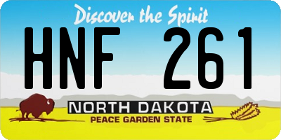 ND license plate HNF261