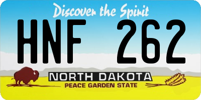 ND license plate HNF262