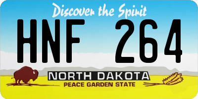 ND license plate HNF264
