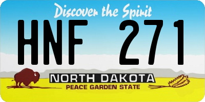 ND license plate HNF271