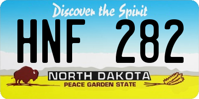 ND license plate HNF282