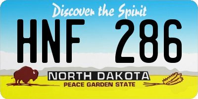 ND license plate HNF286