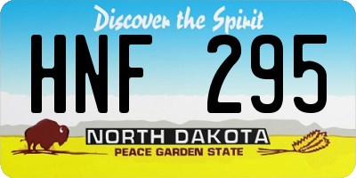 ND license plate HNF295