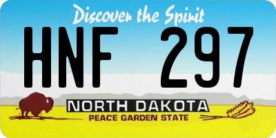 ND license plate HNF297