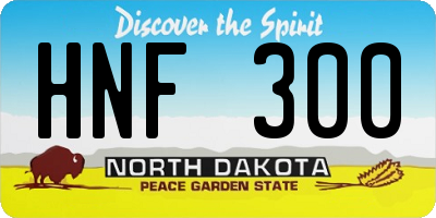 ND license plate HNF300