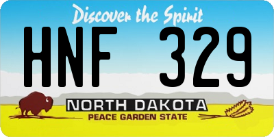 ND license plate HNF329