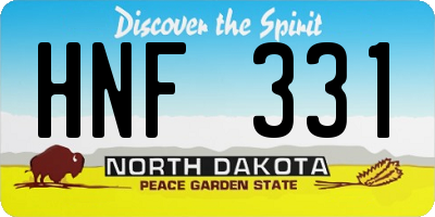 ND license plate HNF331