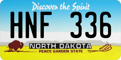 ND license plate HNF336