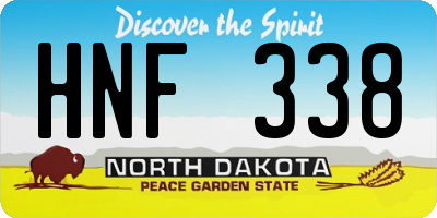 ND license plate HNF338