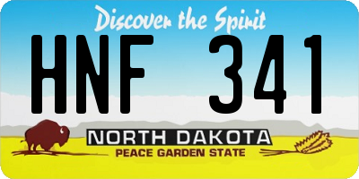 ND license plate HNF341