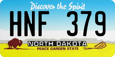 ND license plate HNF379