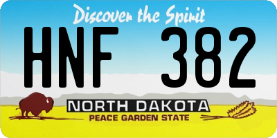 ND license plate HNF382