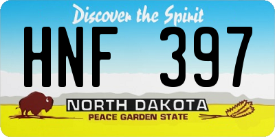 ND license plate HNF397