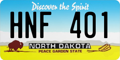 ND license plate HNF401