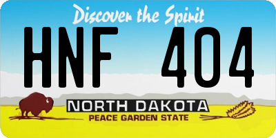 ND license plate HNF404