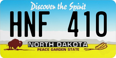 ND license plate HNF410