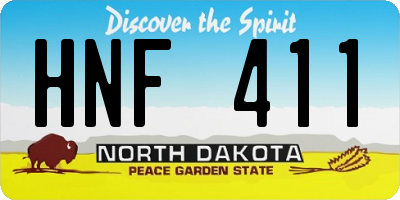 ND license plate HNF411