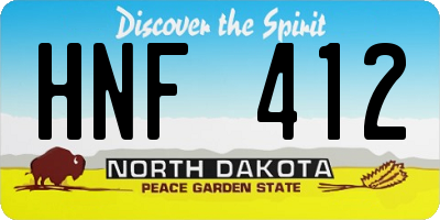 ND license plate HNF412