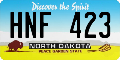 ND license plate HNF423