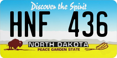 ND license plate HNF436