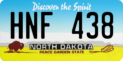 ND license plate HNF438