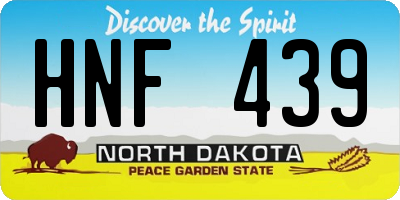 ND license plate HNF439