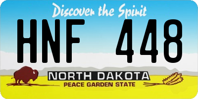 ND license plate HNF448