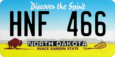 ND license plate HNF466