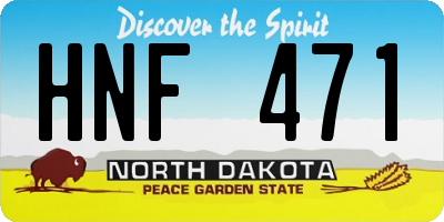 ND license plate HNF471