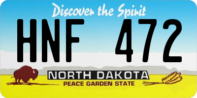 ND license plate HNF472