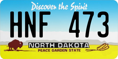 ND license plate HNF473