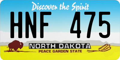 ND license plate HNF475
