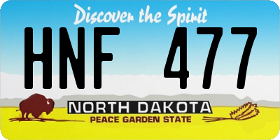 ND license plate HNF477