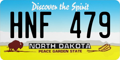 ND license plate HNF479