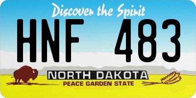 ND license plate HNF483