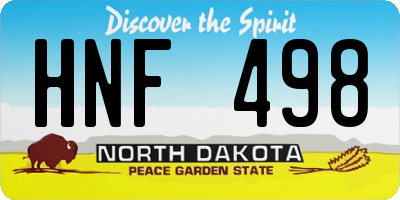 ND license plate HNF498