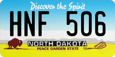 ND license plate HNF506