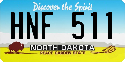 ND license plate HNF511