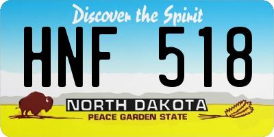 ND license plate HNF518