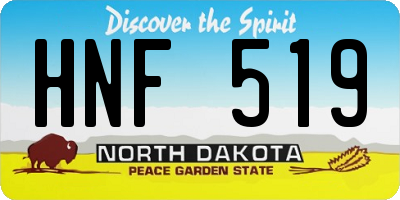 ND license plate HNF519