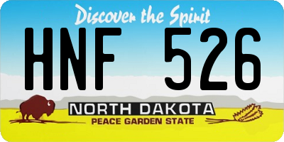 ND license plate HNF526