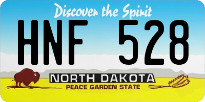 ND license plate HNF528